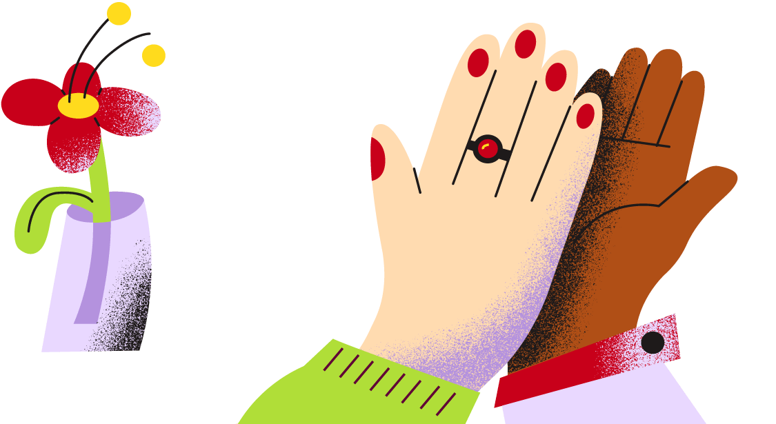 Due mani si danno il cinque